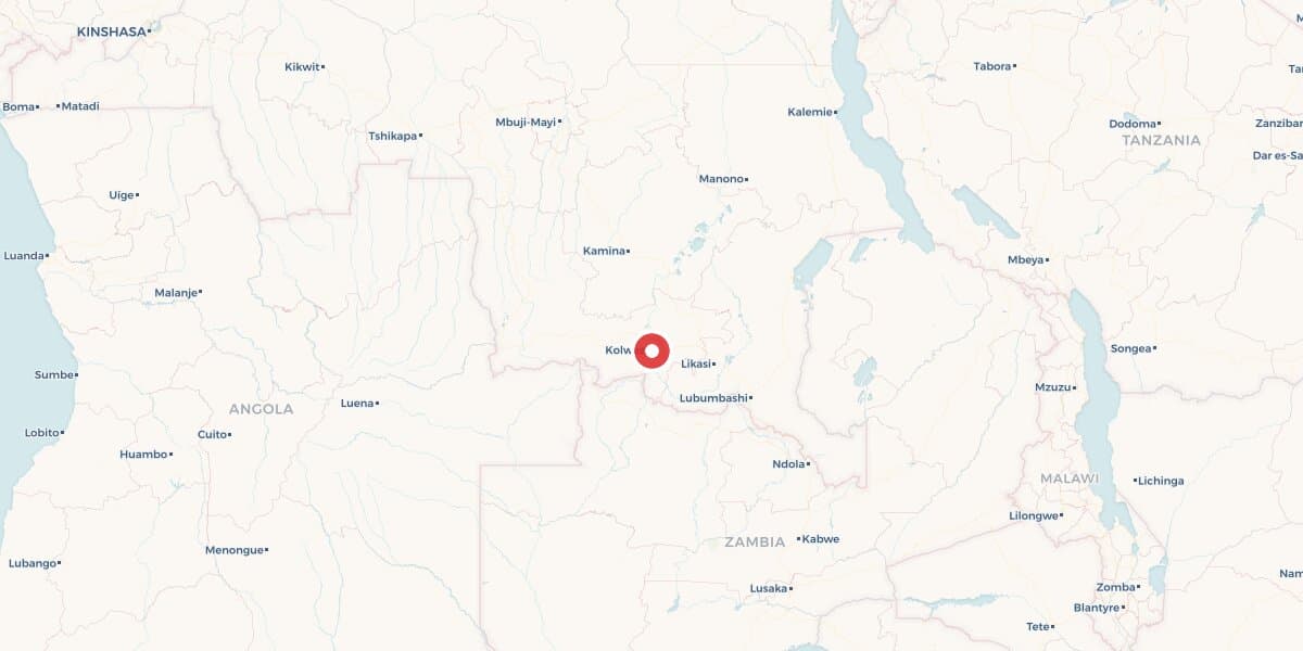Carte de la zone d'exploitation — Cobalt du Katanga