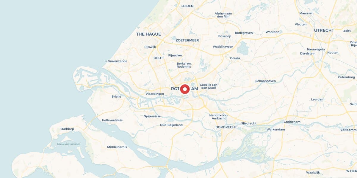 Carte de la zone d'exploitation — Containers maritimes Chine-Europe